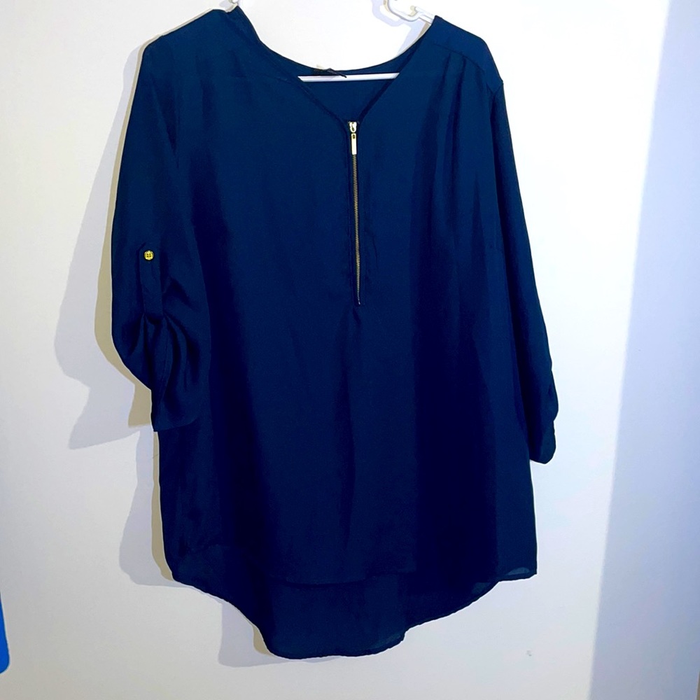 Navy Blue Blouse